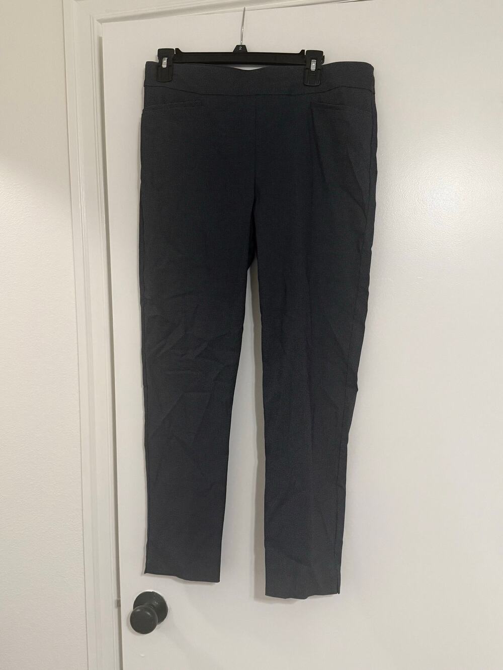 Chico’s Gray Blue Cropped Straight Leg Pants - Womens 1 Regular US Size 8